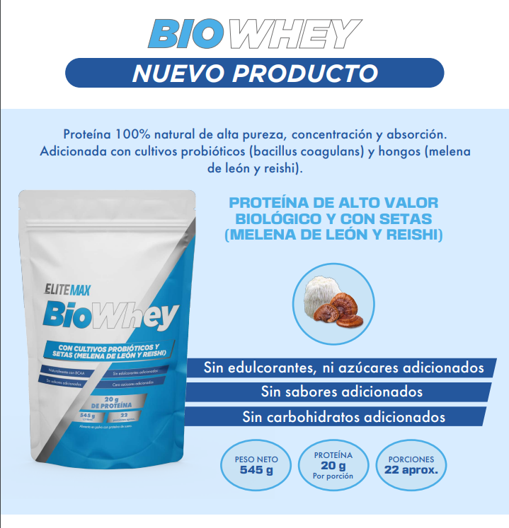 PROTEINA BIO WHEY 545g ELITEMAX